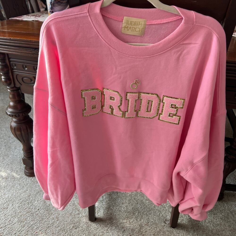 Judith March Bride‎ pink sweatshirt XL new